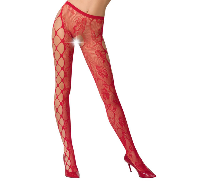 Эротические колготки Passion S008 Красные S/M/L