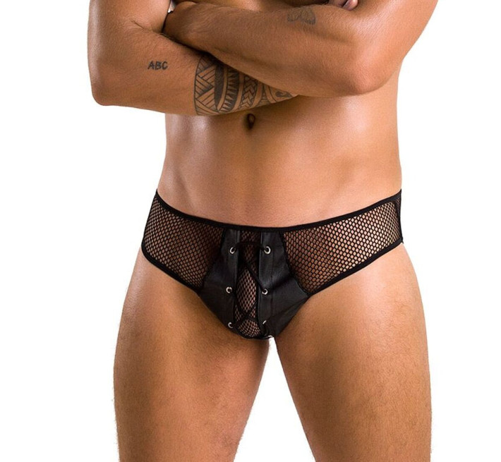 Мужские трусы со шнуровкой Passion 035 Slip Richard Black XXL/XXXL