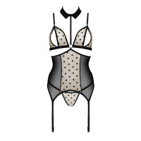 Корсет з відкритими грудьми Passion DOMINICA CORSET beige XXL/XXXL