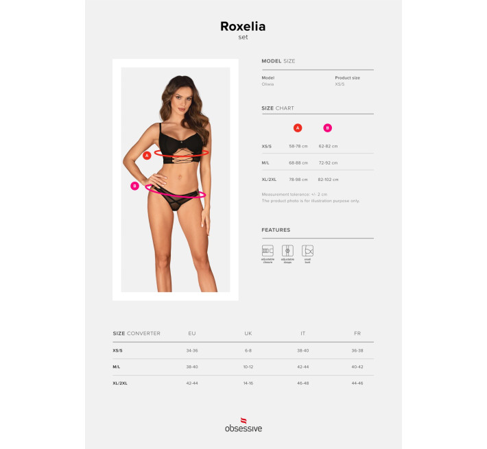 Комплект Obsessive Roxelia 2-pcs set M/L