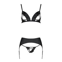 Комплект з екошкіри Passion Miley Set black L/XL