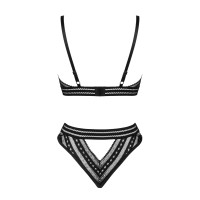 Комплект белья Obsessive Natilya 2-pcs set бюстгальтер, трусики, black XS/S