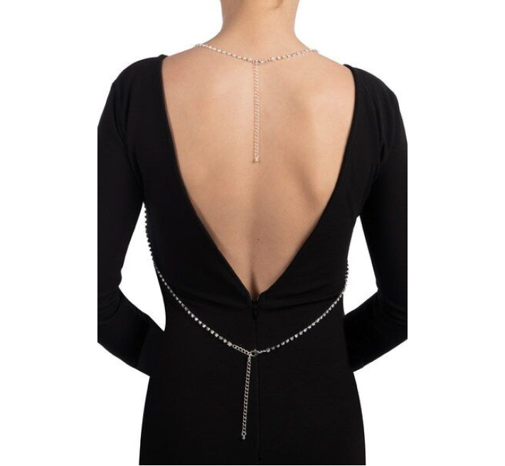 Серебряная цепочка для бюста Bijoux Pour Toi – Elena Silver со стразами