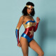 Еротичний рольовий костюм JSY Wonder Woman Червоний/Блакитний S/M