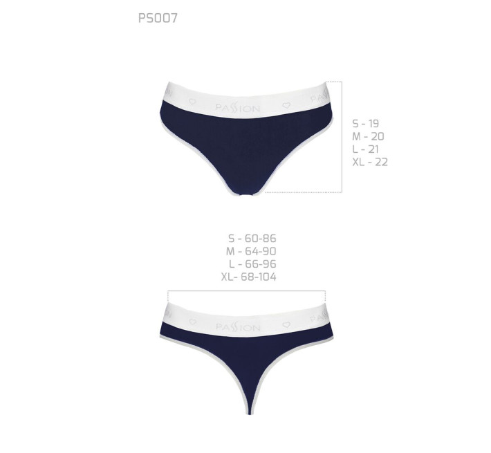 Спортивні трусики-стрінги Passion PS007 PANTIES M, navy blue