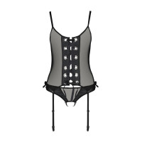 Корсет зі шнурівкою Passion NESSY CORSET black L/XL