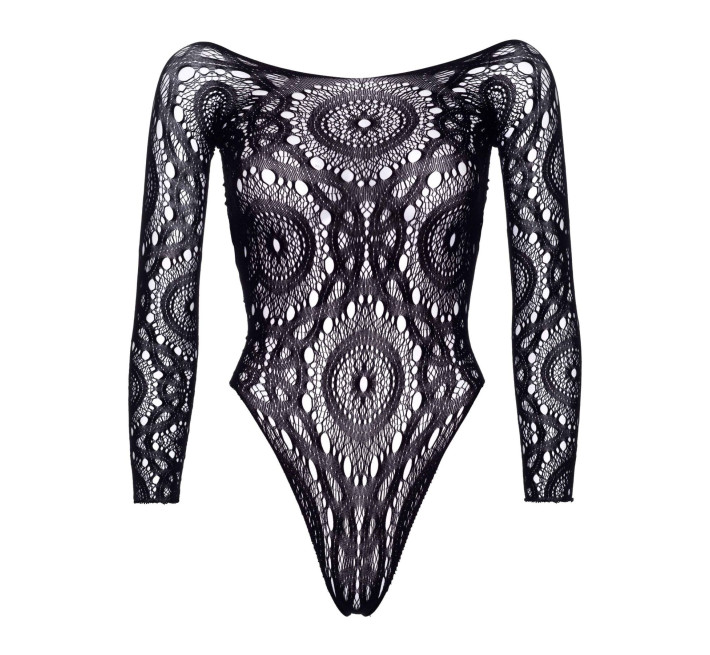 Эротическое боди-бодистокинг Leg Avenue Snap crotch thong back teddy Black M/L