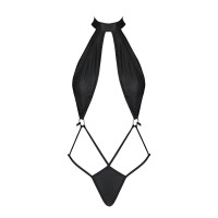 Боді-халтер з екошкіри Passion JANNIES BODY black L/XL