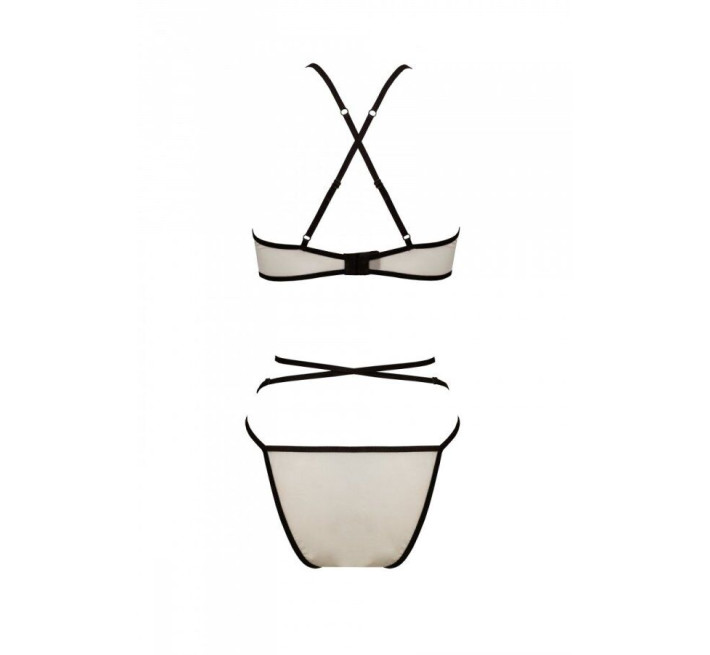 Комплект белья Passion CHIKA SET, S/M, cream, топ, трусики