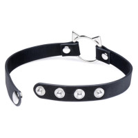 Чокер Master Series Kinky Kitty Ring Slim Choker - Black Чокер Master Series Kinky Kitty Ring Slim Choker - Black