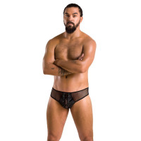 Чоловічі труси зі шнурівкою Passion 035 Slip Richard Black XXL/XXXL