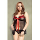 Пеньюар SoftLine Nadine Plus Size XL Чорний