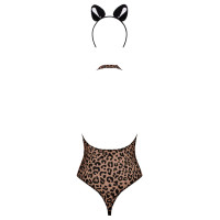 Эротический костюм леопарда Obsessive Leocatia teddy леопардовый XXL