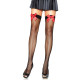 Чулки-сетка с атласным бантиком Leg Avenue Fishnet Thigh Highs One size