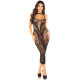 Сукня Leg Avenue Rhinestone Lace and Net Bodycon Dress One Size, Black
