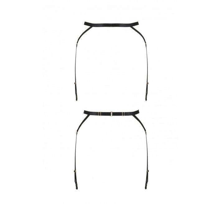 Пояс-стрепи з підв'язками для панчох Passion Exclusive MEGGY GARTER BELT black L/XL