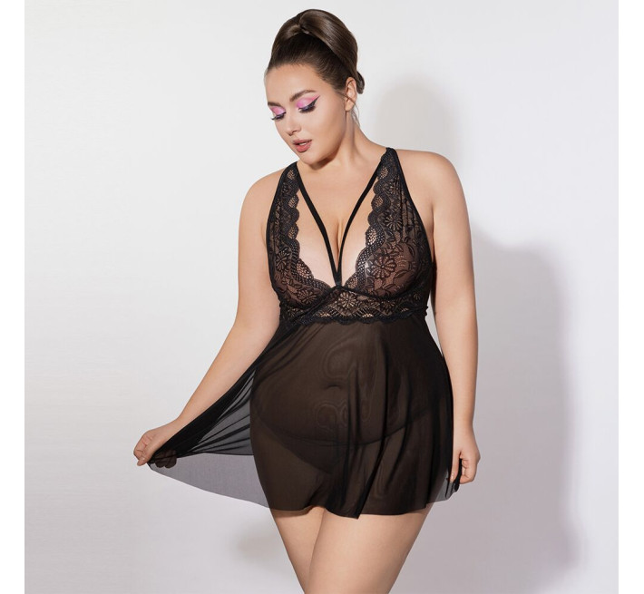 Платье JSY P61151 Black Plus Size