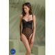 Боди Passion KERRIA BODY black, XXL/XXXL, с высокими вырезами и верхом балконет