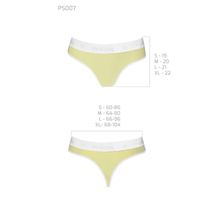 Спортивні трусики-стрінги Passion PS007 PANTIES XL, yellow
