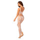 Сетчатый бодистокинг с имитацией топа и шорт Obsessive Bodystocking G330 белый S/M/L
