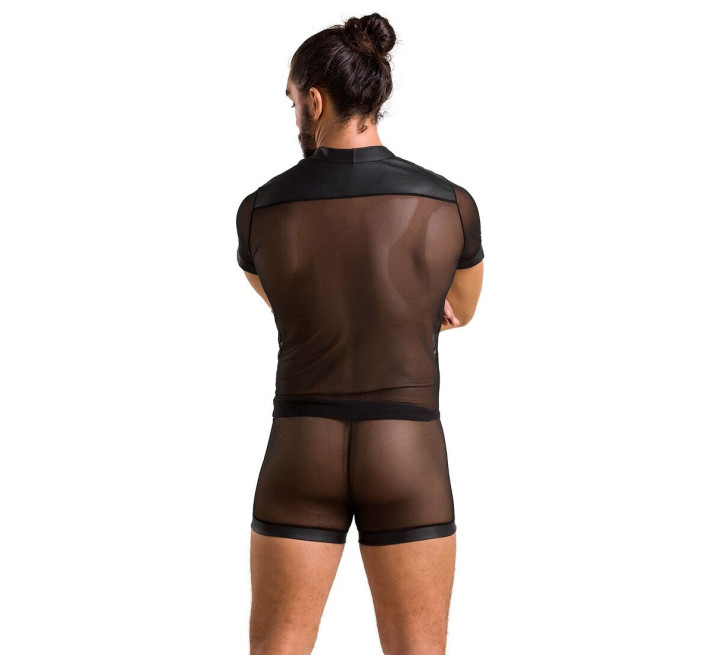 Комплект сетчатого мужского белья Passion 052 Set Michael black XXL/XXXL