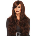 Волнистый парик с косой челкой Leg Avenue Long Wavy Wig 68 см, коричневый