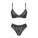 Комплект білизни Obsessive Natilya 2-pcs set бюстгальтер, трусики, black XS/S