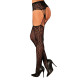 Еротичні колготки-бодістокінг Obsessive Garter stockings S821 чорні S/M/L