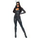 Эротический костюм супергероя-кошечки Leg Avenue Wicked Kitty L, комбинезон, пояс, маска, ушки