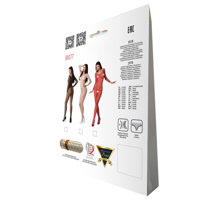 Бодистокинг с крупной сеткой Passion BS077 black