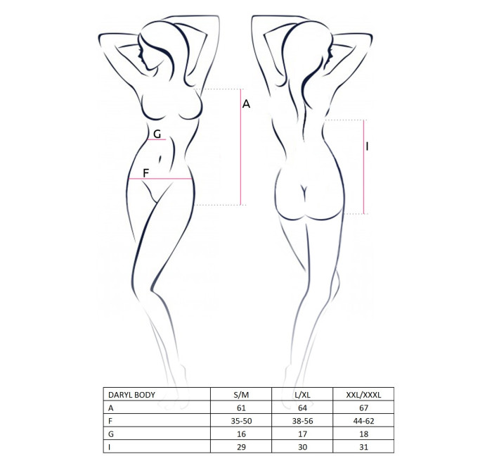 Боді Passion DARYL BODY XXL/XXXL Чорне
