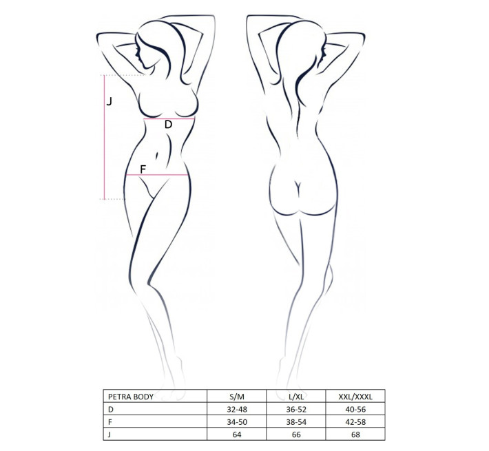 Креативное Боди Passion PETRA BODY XXL/XXXL Черное