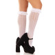 Гольфи ажурні Leg Avenue Sweetheart Ruffle Cuff Knee Highs, білі, малюнок-сердечка