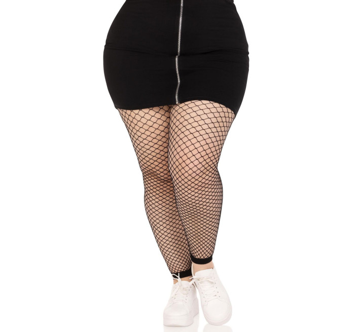 Панчохи Leg Avenue Industrial Net footless tights Black 1X/2X