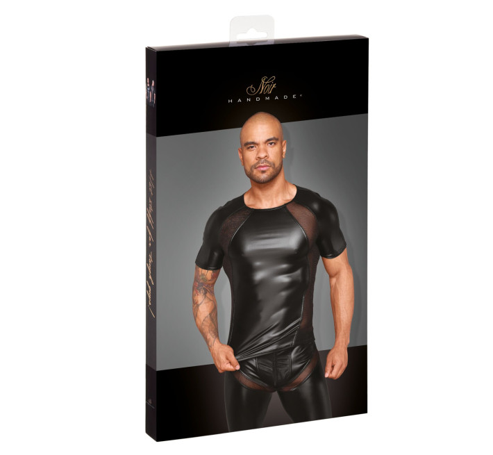 Футболка с мокрым эффектом Noir Handmade H056 Men's T-shirt made of powerwetlook, L