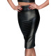Юбка-карандаш со шнуровкой Noir Handmade F152 Powerwetlook pencil skirt, L, с мокрым эффектом