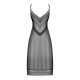 Длинная полупрозрачная рубашка Obsessive Estiqua chemise черная M/L