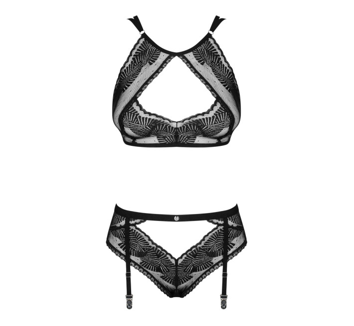 Комплект Obsessive Allastia 2-pcs set black L/XL