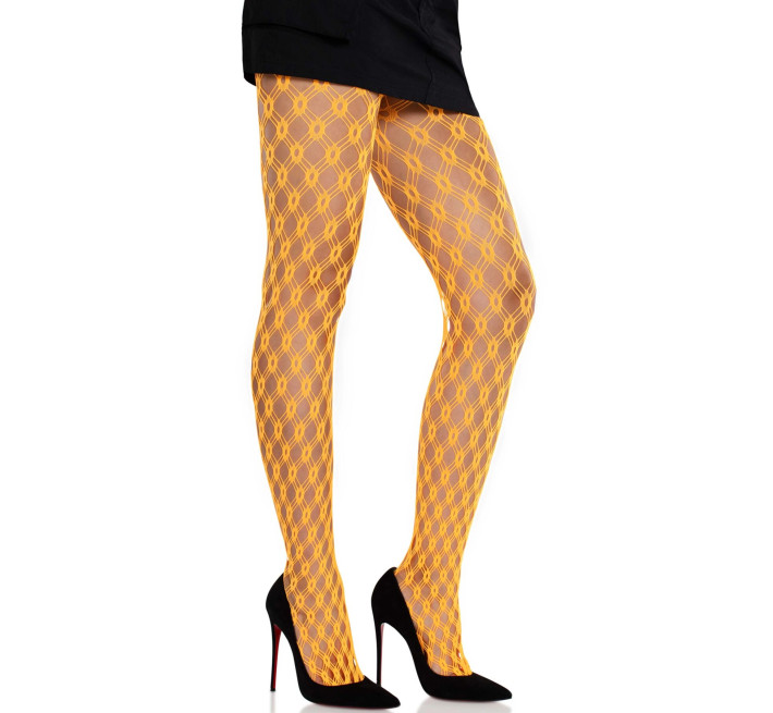 Колготки Leg Avenue Eyelet Net Tights Neon Orange One Size