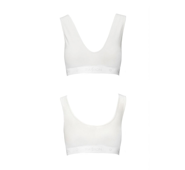 Спортивний топ з еластичної бавовни Passion PS005 TOP S, white