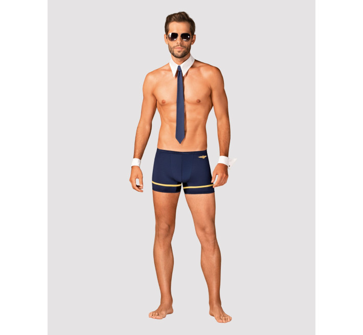 Эротический костюм пилота Obsessive Pilotman set синий L/XL