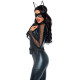 Эротический костюм супергероя-кошечки Leg Avenue Wicked Kitty M, комбинезон, пояс, маска, ушки