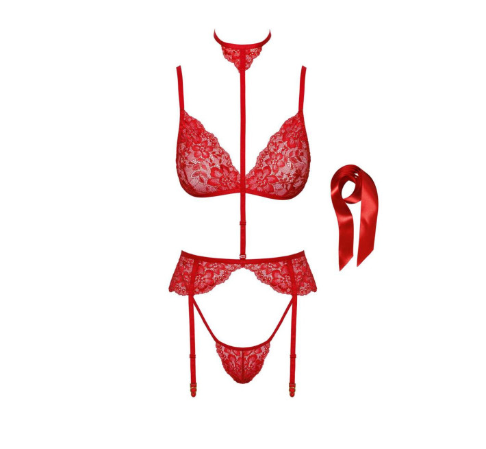 Комплект Kissable Bondage Kiss Set Red L/XL