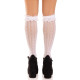 Гольфи ажурні Leg Avenue Sweetheart Ruffle Cuff Knee Highs, білі, малюнок-сердечка