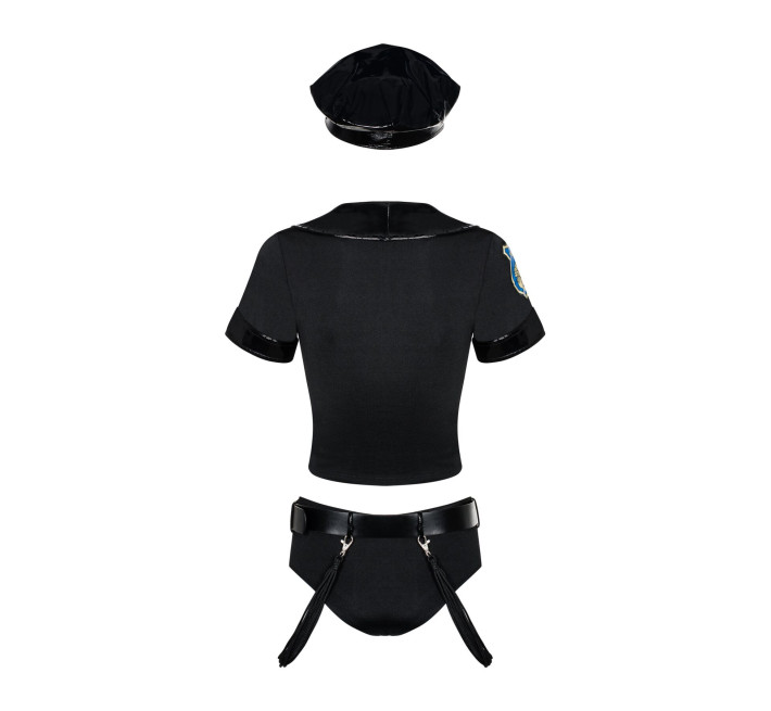 Эротический костюм полицейского Obsessive Police set черный S/M