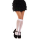 Гольфи ажурні Leg Avenue Sweetheart Ruffle Cuff Knee Highs, білі, малюнок-сердечка