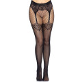 Колготки Leg Avenue Fishnet tights with back seam задний шов, кружево, сетка Black One size