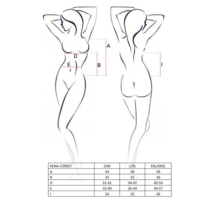 Еротичний Корсет Passion Erotic Line XENA CORSET L/XL Білий