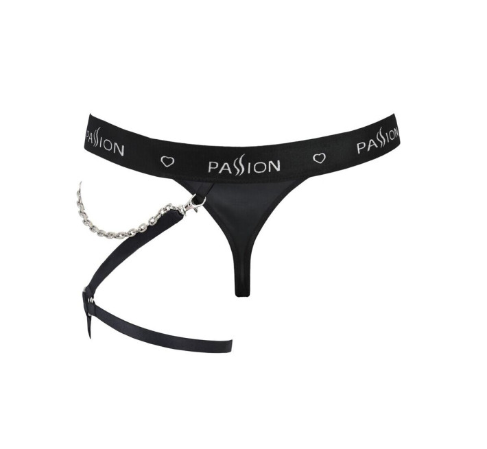 Мужские трусики танга с подвязкой Passion 058 Thong Bill Black L/XL