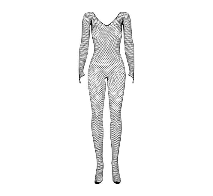 Сетчатый бодистокинг с длинным рукавом Obsessive Bodystocking N109 черный S/M/L